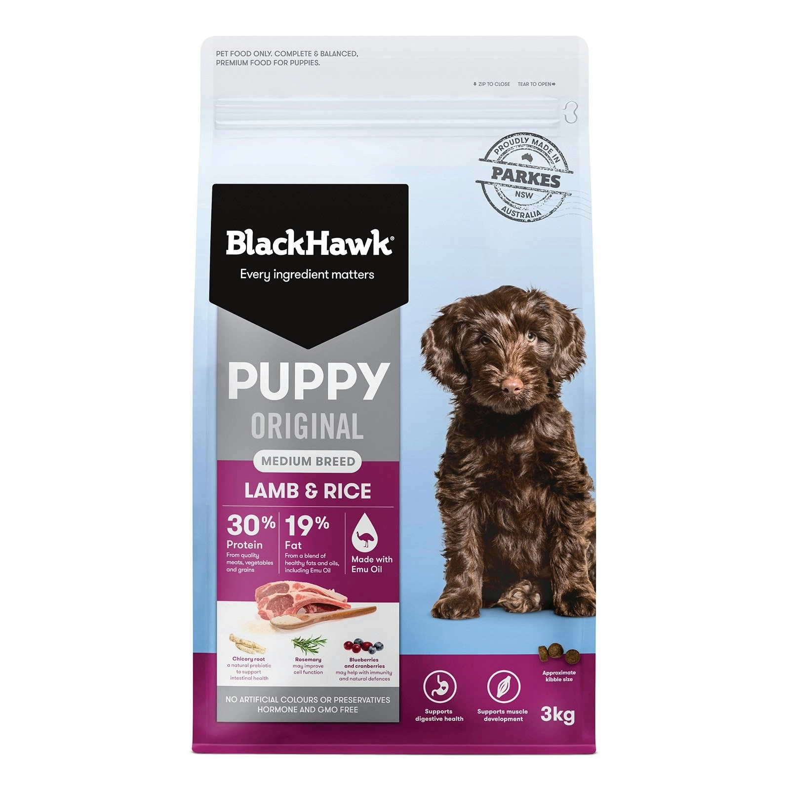 BlackHawk Puppy Medium Breed Original Lamb And Rice Dry Dog Food 10 Kg