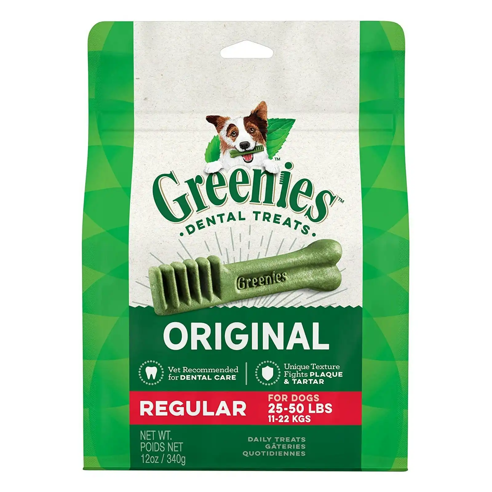 GREENIES Original Dental Treats Regular for Dogs 11 to 22 Kg 340 Gms