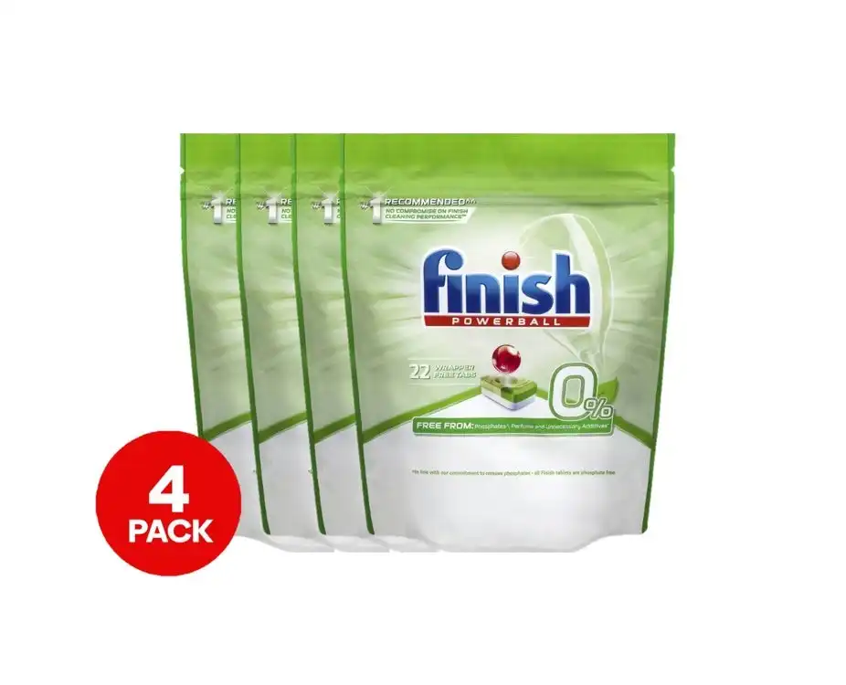 4 x Finish 22 Tab Powerball Dishwasher Tablets Wrapper Free