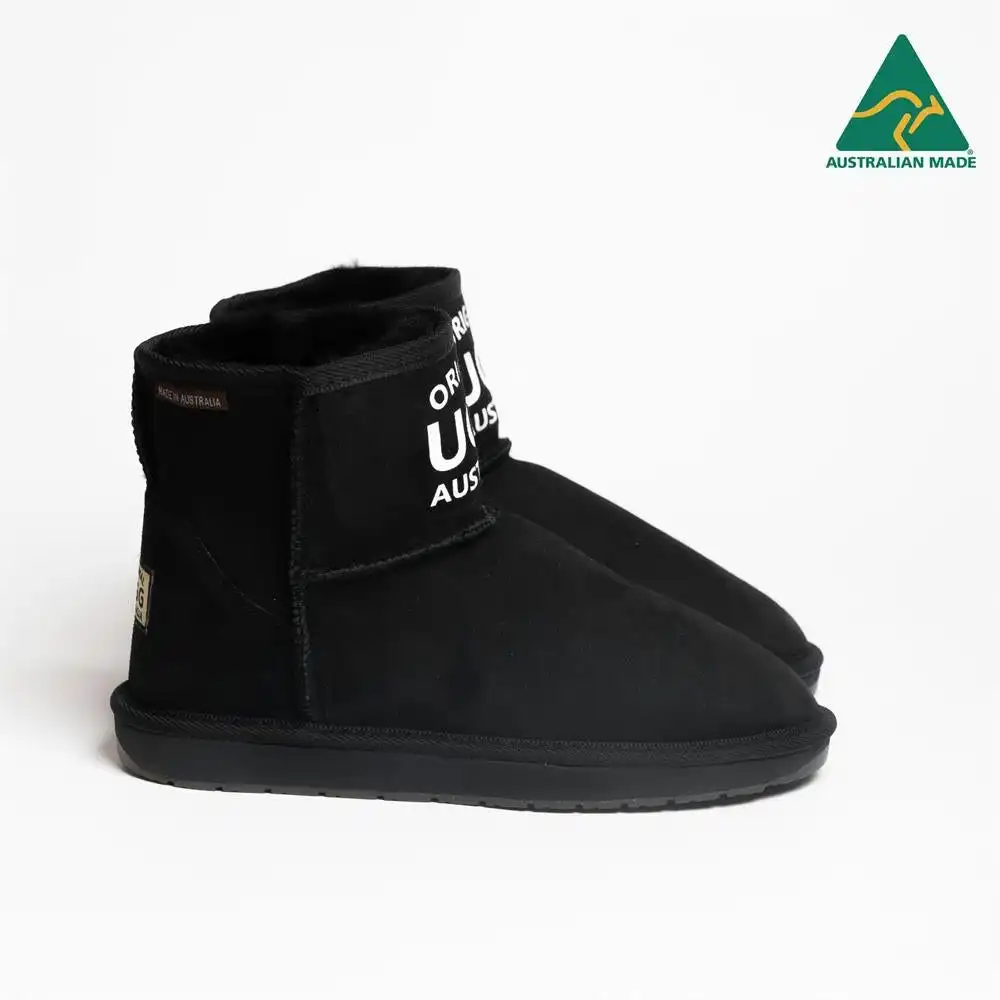 Original Ugg Australia Australian Made Mini Classic Black Print Ugg Boots