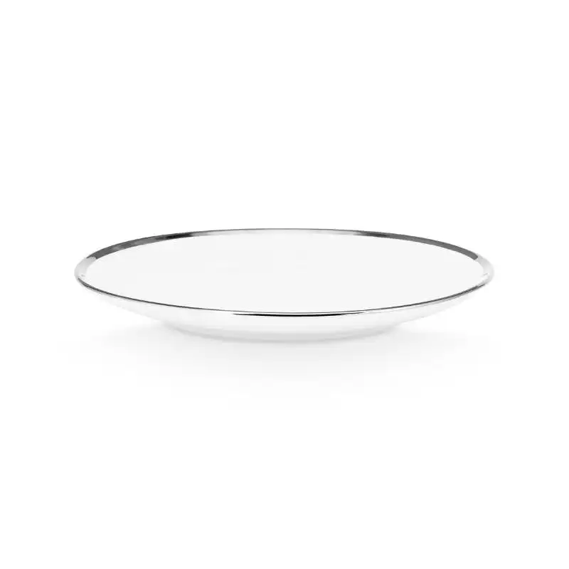 VTWonen White Silver 20cm Porcelain Plate