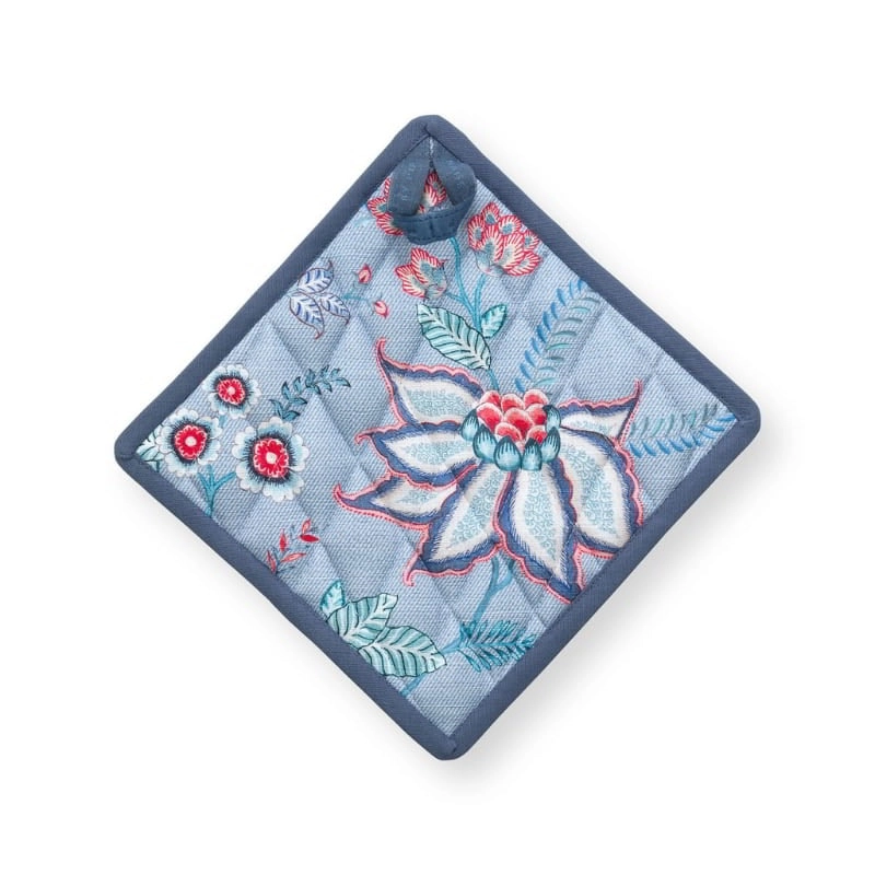 PIP Studio Flower Festival Blue Square Pot Holder