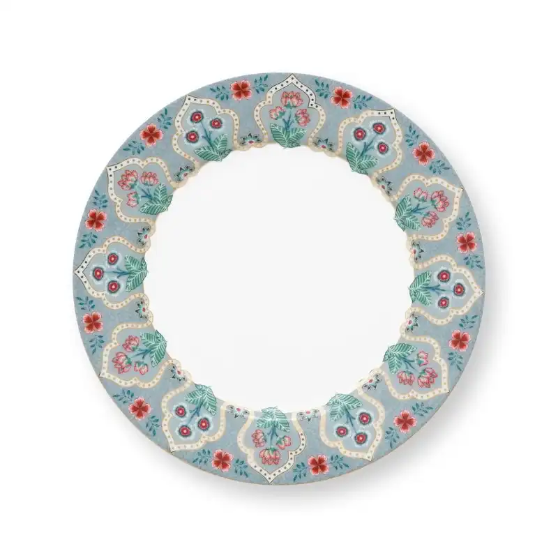 PIP Studio Flower Festival Deco Light Blue 21cm Plate