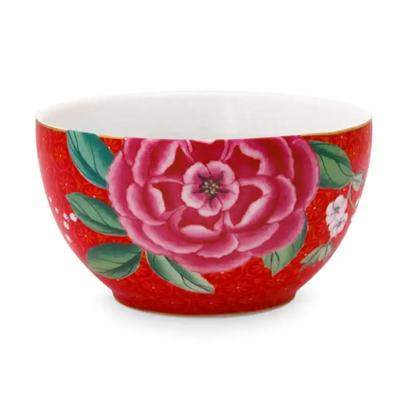 PIP Studio Blushing Birds Porcelain Red 9.5cm Bowl