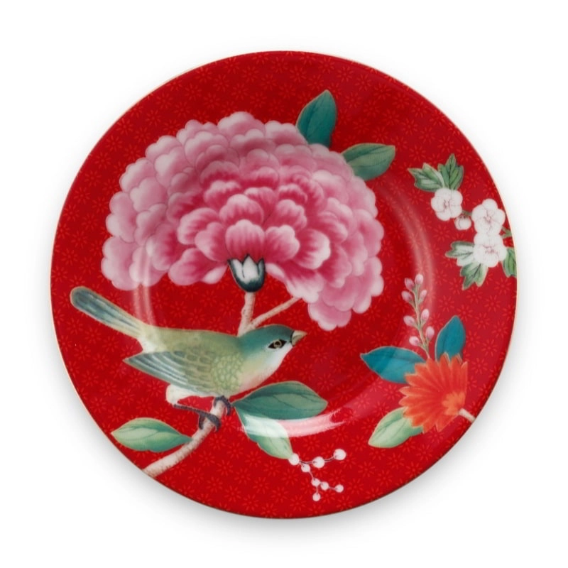 PIP Studio Blushing Birds Red 12cm Petit Four Plate