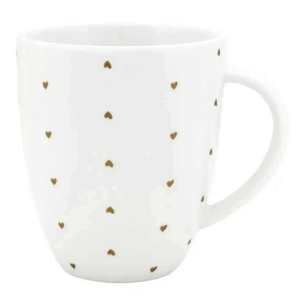 VTWonen White Golden Hearts 400ml Extra Large Mug