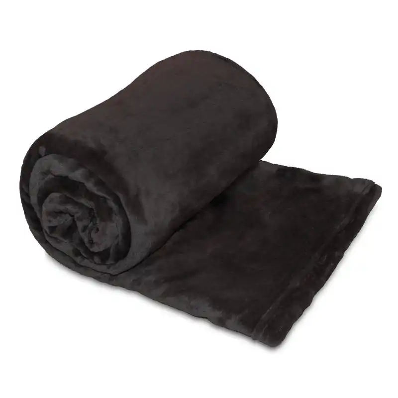 Ardor Boudoir Lucia Luxury Plush Velvet Charcoal Throw