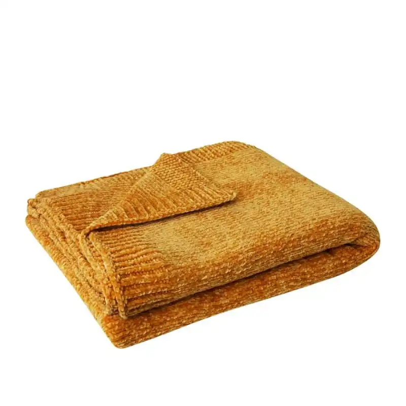 J.Elliot Leslie Chenille Ochre Throw