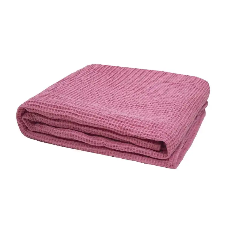 Bambury Waffle Pink Throw