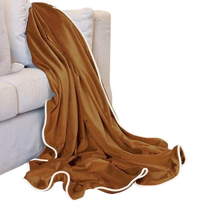 Mirage Haven Aria Plush Luxury Velvet Hazelnut 250x140cm Throw