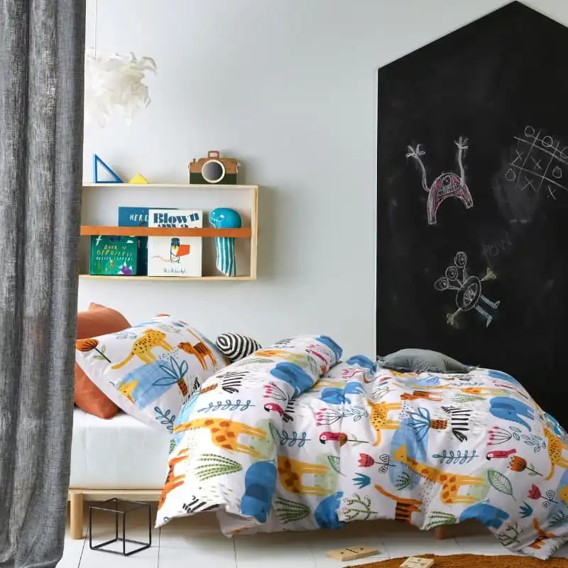 Happy Kids Little Jungle Glow in the Dark Quilt Cover Set