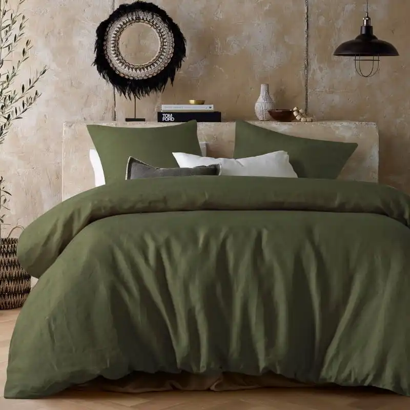 Vintage Design Hemp Fern Quilt Cover Set