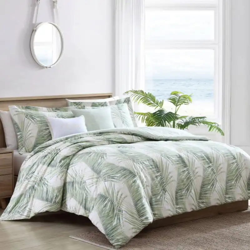 Tommy Bahama Kauai Jasmine Green Quilt Cover Set