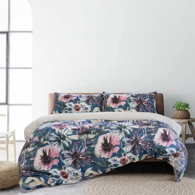 Ardor Boudoir Jenna Multi Printed Microfibre Quilt Cover Set