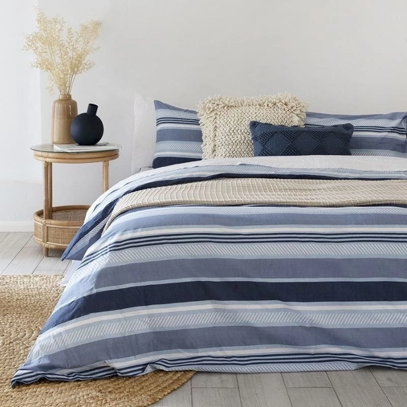 Bambury Indiana Blue Commercial Quilt Cover Set