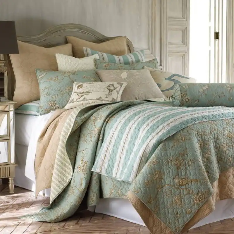 Classic Quilts Lyon Teal Coverlet Set