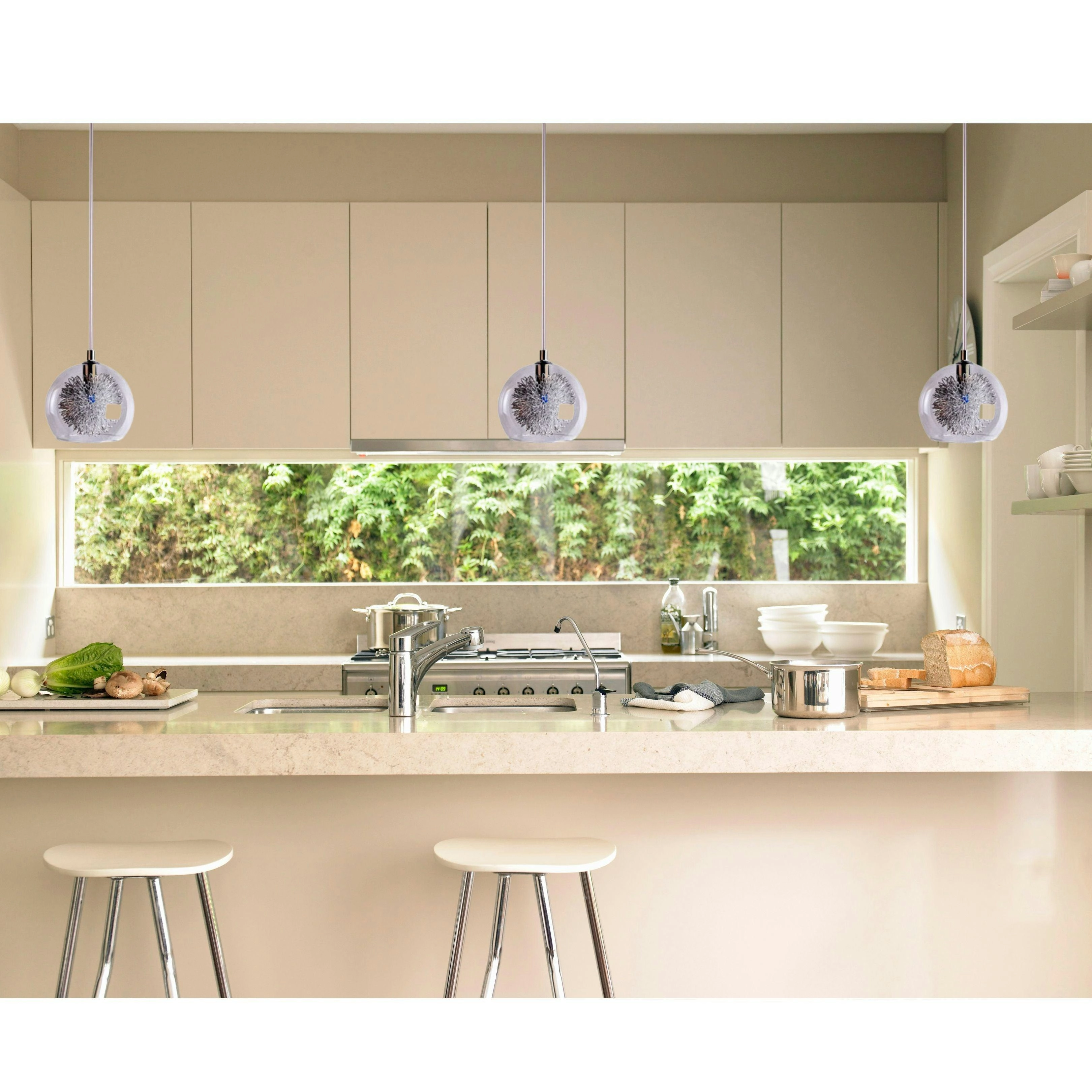 METEOR - Glass Pendant Range - Clear - Rod