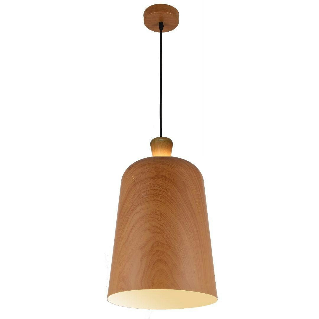 MELO - Open Top in Oak - Metal Shade Pendant OAK