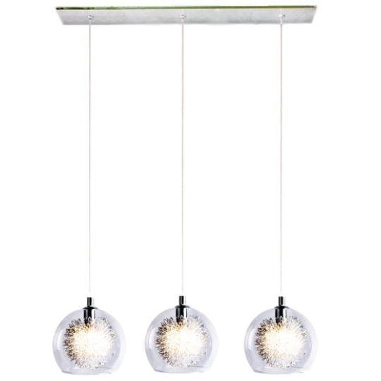 METEOR - 3 Light - Bar Pendant - Clear