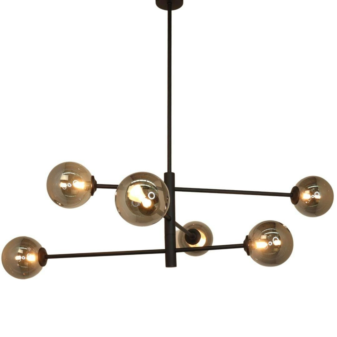 ORBIT Matte Black Pendant Light - 6 Light ** New Arrival **