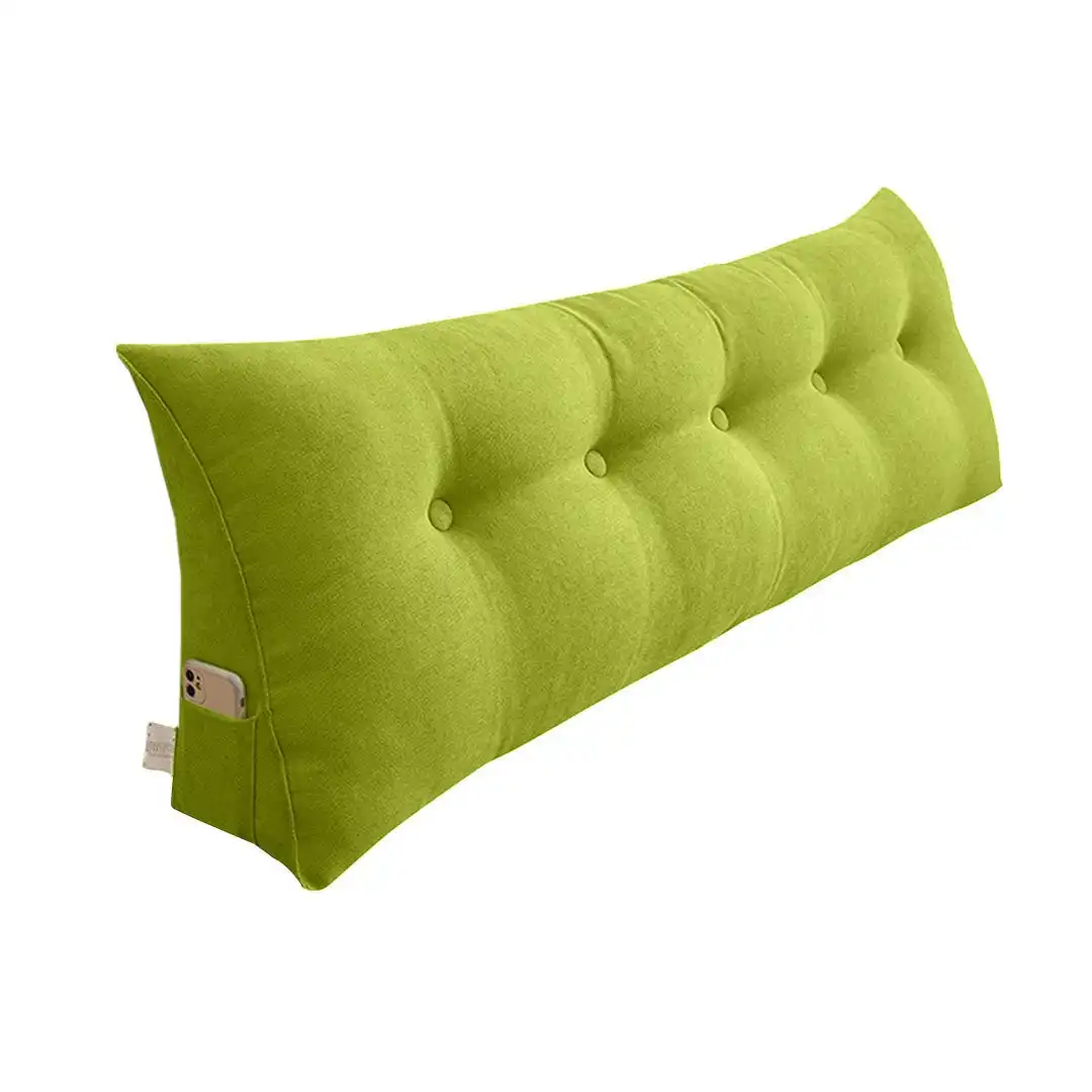 Soga 120cm Green Triangular Wedge Bed Pillow Headboard Backrest Bedside Tatami Cushion Home Decor