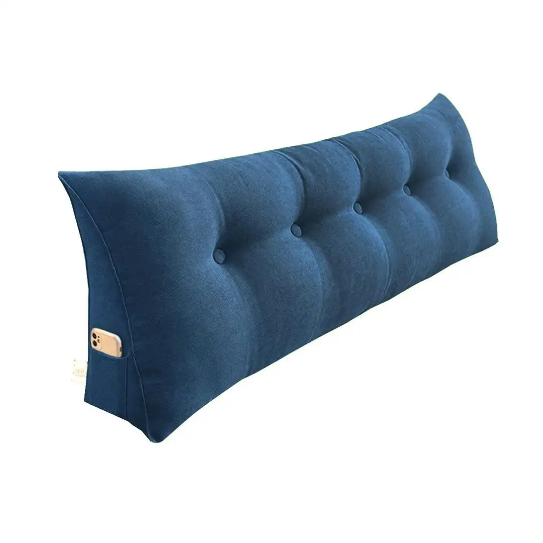 Soga 180cm Blue Triangular Wedge Bed Pillow Headboard Backrest Bedside Tatami Cushion Home Decor