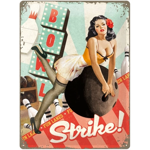 Nostalgic Art Strike 30x40cm Large Metal Tin Sign Home/Office Wall Hanging Decor