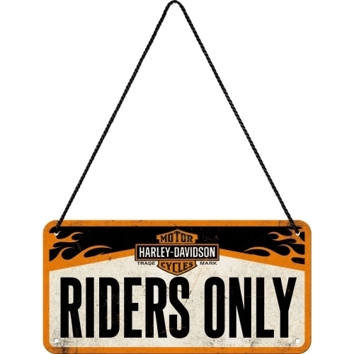 Nostalgic Art Metal 10x20cm Wall Hanging Sign Harley-Davidson Riders Only Decor