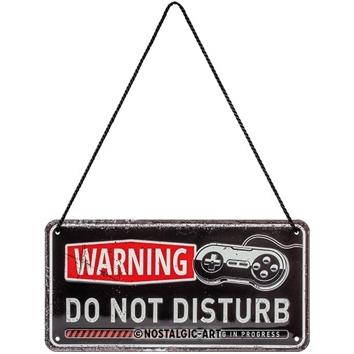 Nostalgic Art Metal 10x20cm Wall Hanging Sign Gaming Do Not Disturb Home Decor