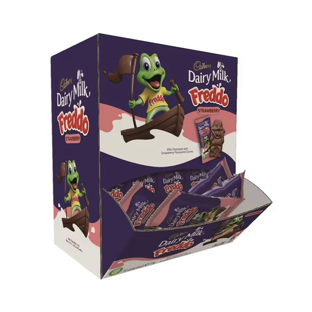 72pc Cadbury Dairy Milk Chocolate Freddo Frog 15g Strawberry Choco Confectionery