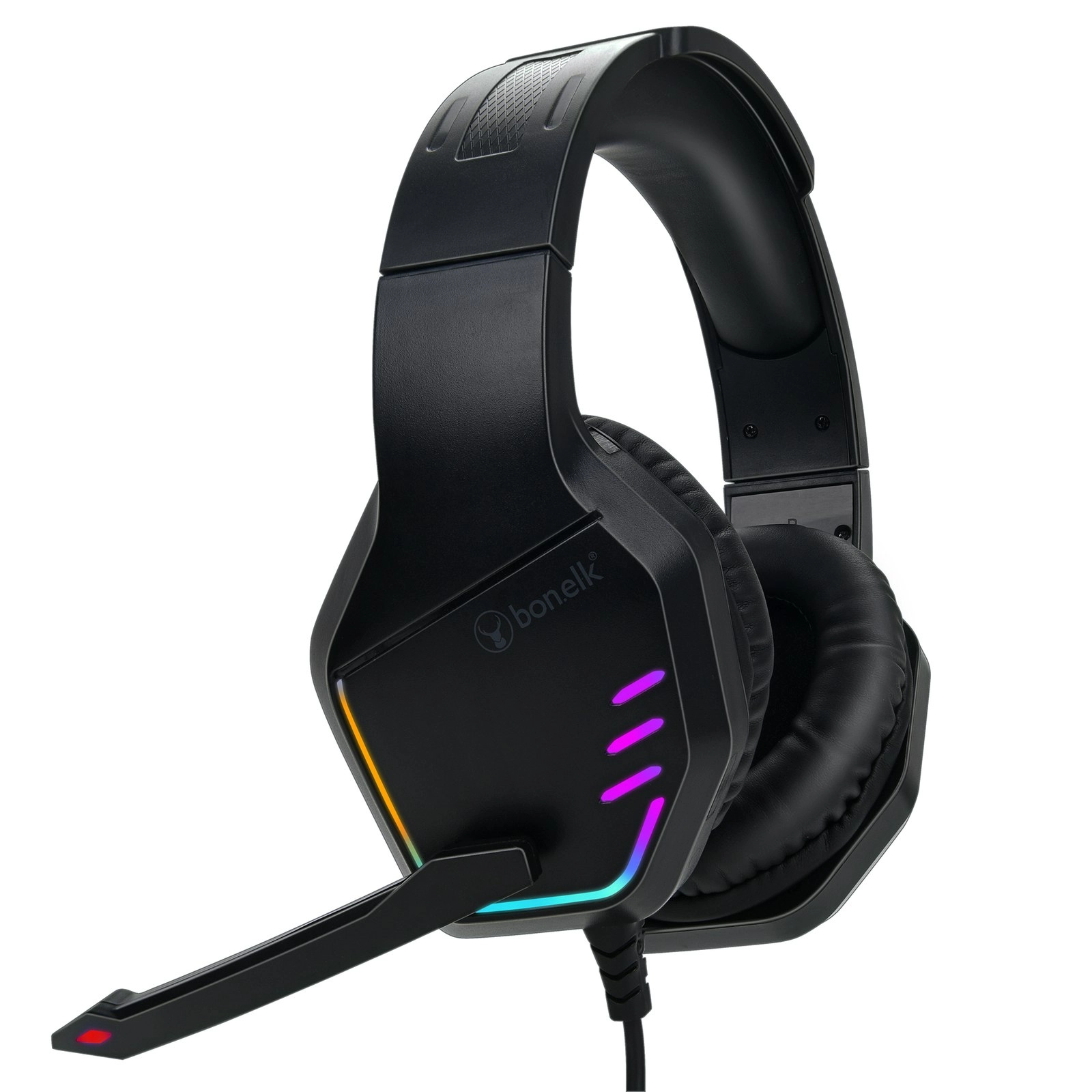 Bonelk GH-510 Gaming RGB Headphones Wired 3.5mm 50mm Driver Headset/Foldable Mic