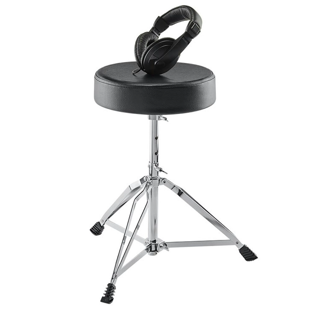 Alesis Electronic Drum Essentials Round Throne/Stool Chair & Over-Ear Headphones