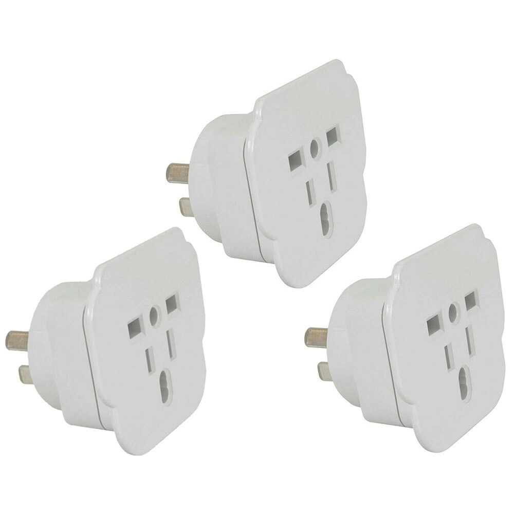 3PK Moki Travel Adaptor Inbound Universal World to AU/NZ Travel Adapter/Socket