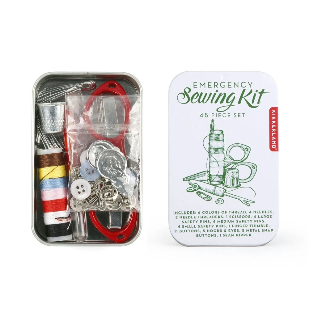 48pc Kikkerland On-The-Go Emergency Travel Sewing Kit w/Scissors/Threads/Buttons