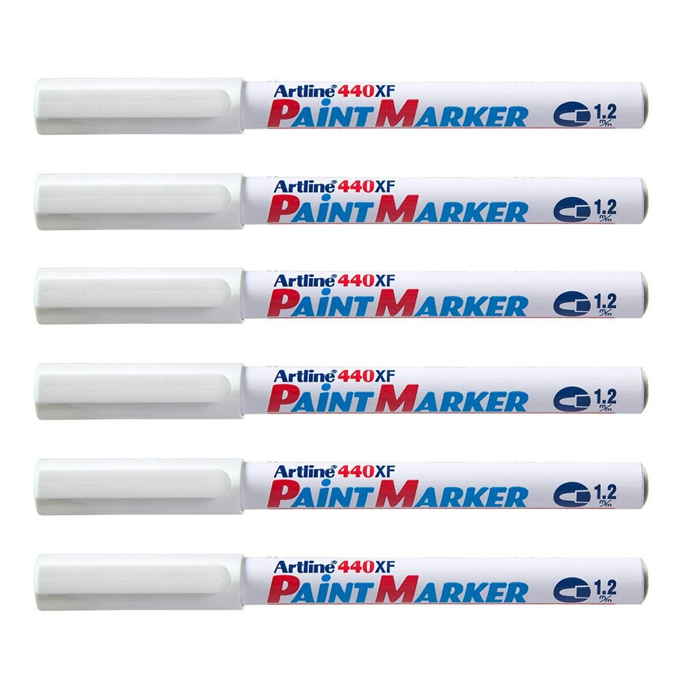 12PK Artline 440 Permanent Paint Marker 1.2mm Bullet Nib - White