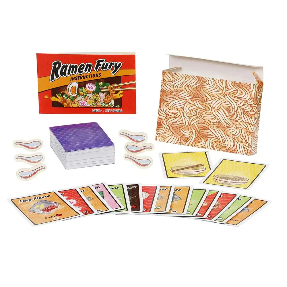 Ramen Fury Family/Teen Party/Home Quick Fun Multiplayer Card/Deck Play Game Set