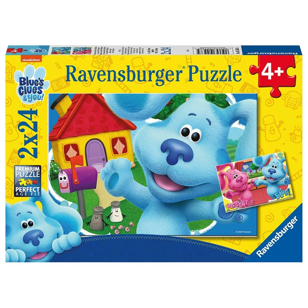 2x 24pc Ravensburger 26x18cm Blues Clues Jigsaw Puzzle Kids Interactive Toy 4y+