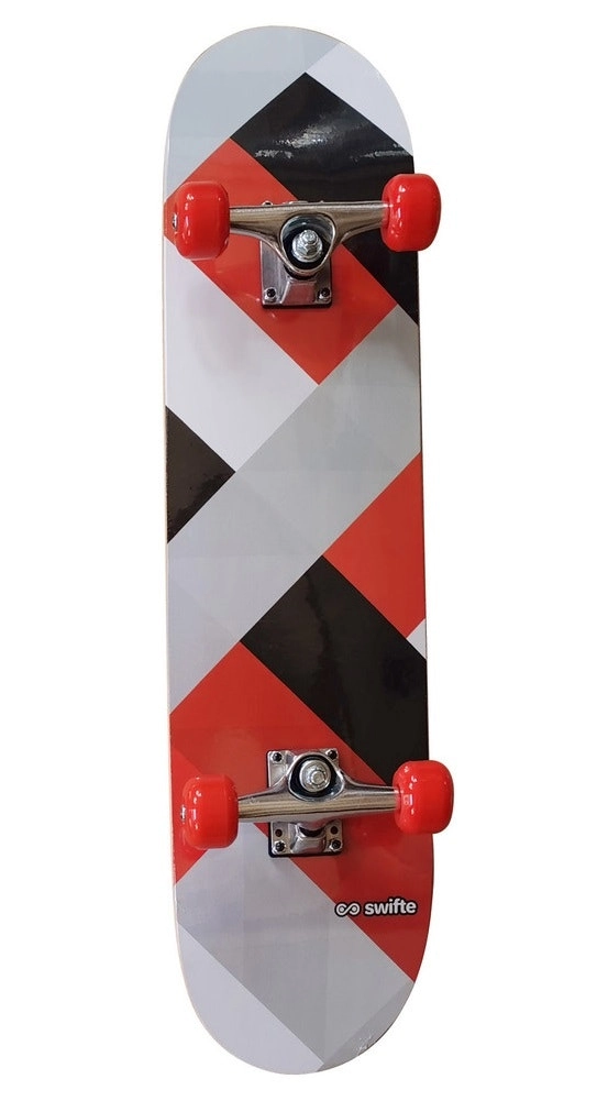 Swifte 31 X 7.75" Skateboard - Red And Black