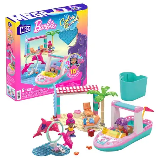 Mega Bloks Barbie Colour Reveal Dolphin Exploration