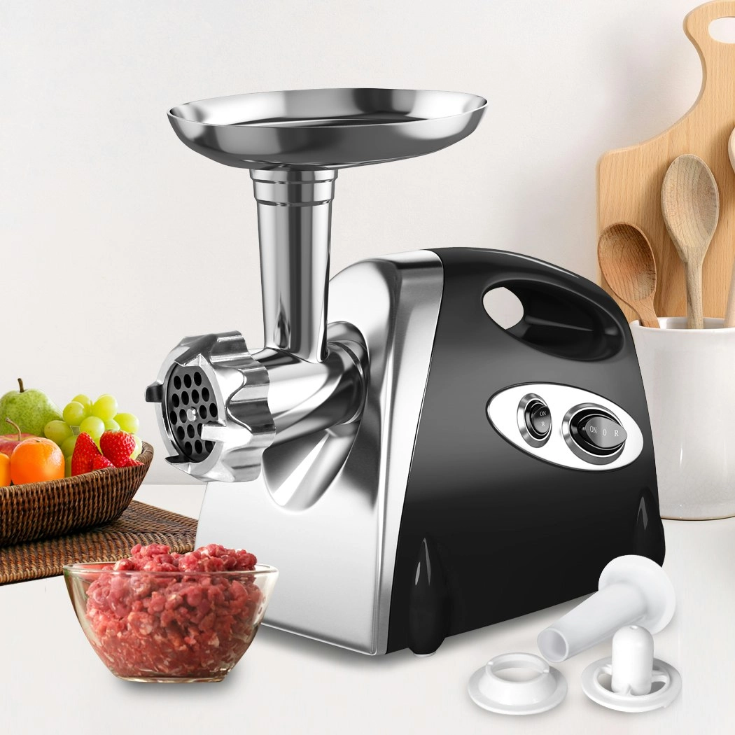 800W Electric Meat Grinder Mincer Sausage Filler Kibbe Maker Kitchen Tool Black