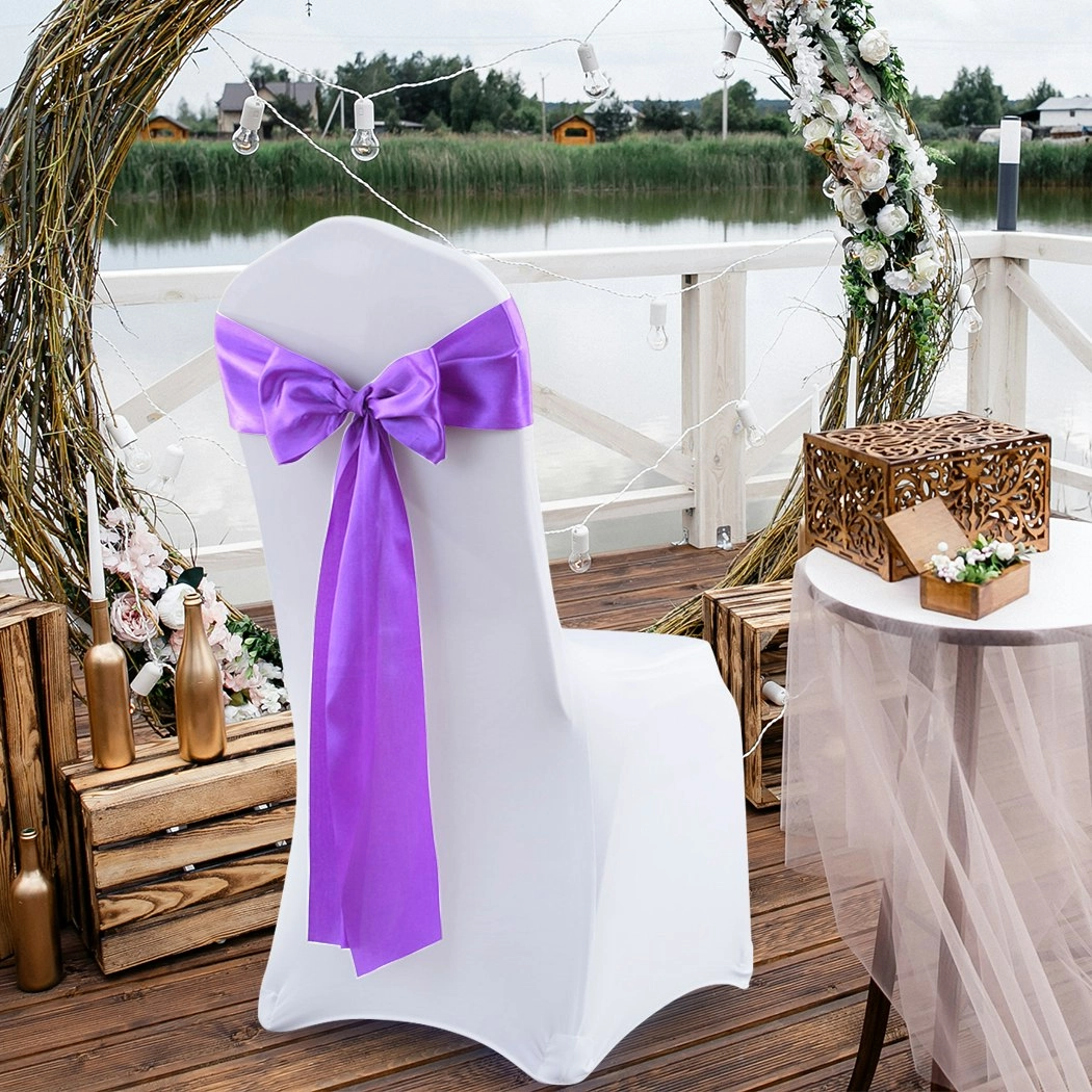 Traderight Group  50x Satin Chair Sashes Cloth Cover Wedding Party Event Decoration Table Runner