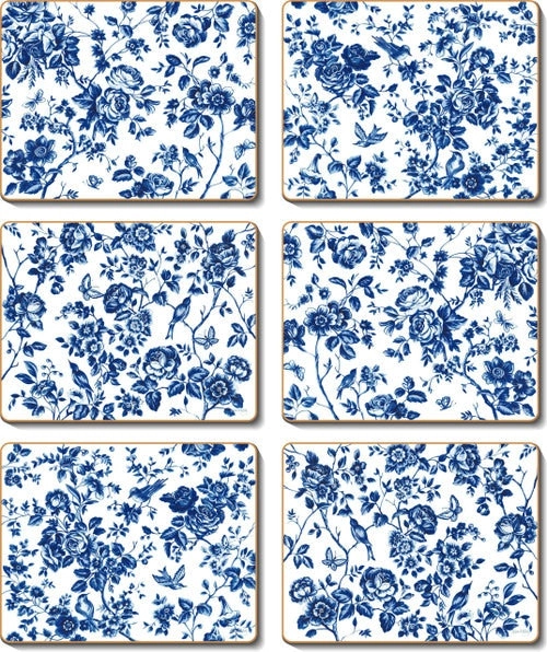 Cinnamon | French Rose Toile Coasters - Set of 4