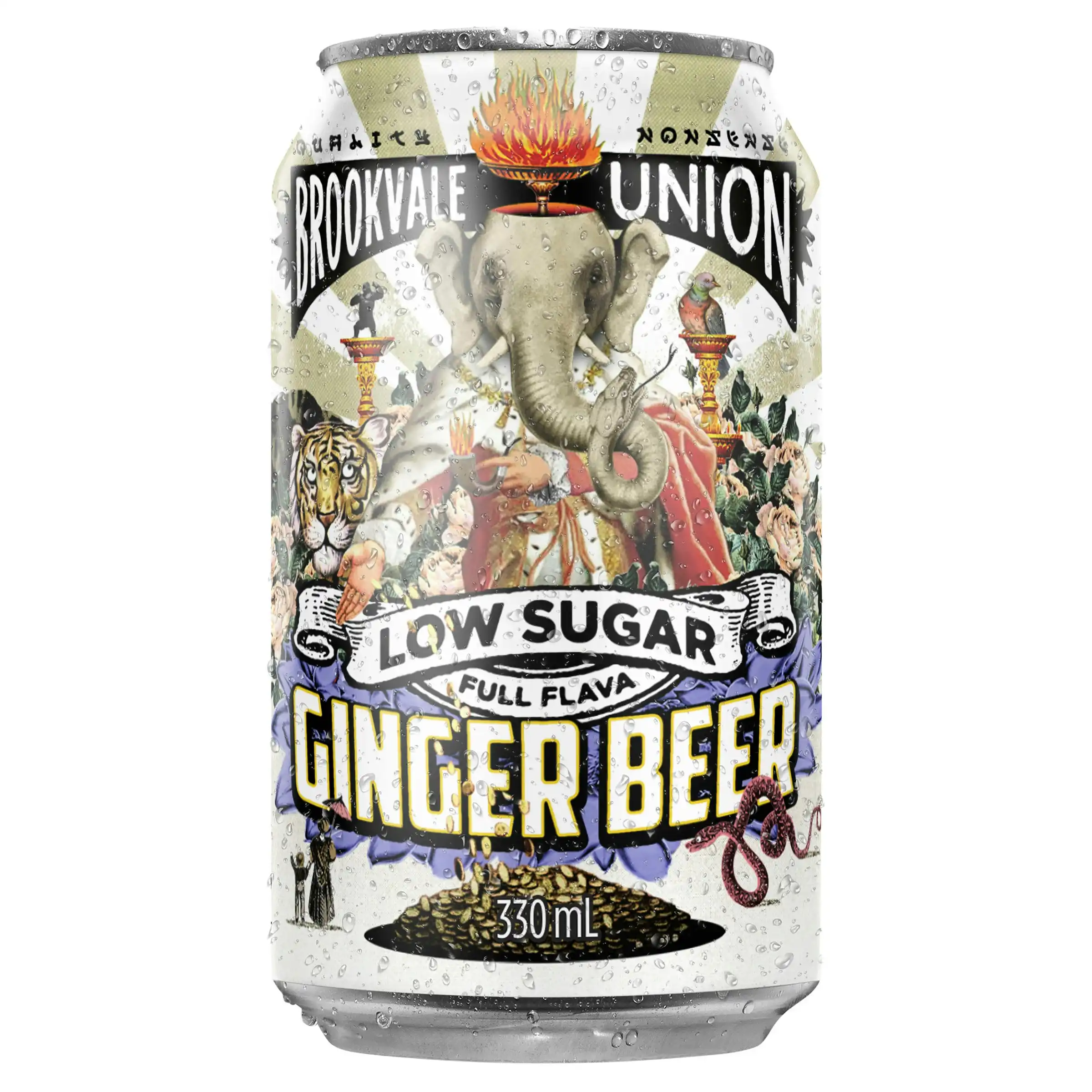 Brookvale Union Ginger Beer Low Sugar 24 x 330ml Cans