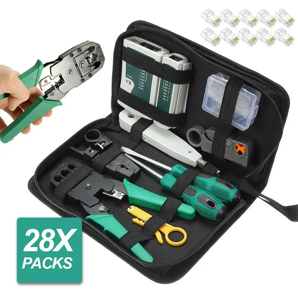 Lan Network Cable Tool Tester Crimper RJ45 Ethernet LAN Kit Crimping Set CAT 5 6