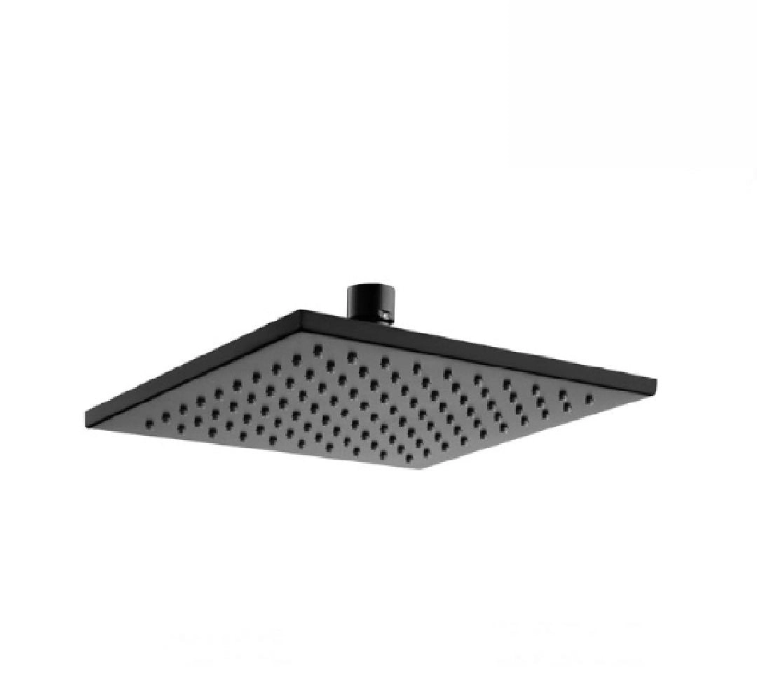 Fienza Square Modena Shower Head 200mm Matte Black 411101B