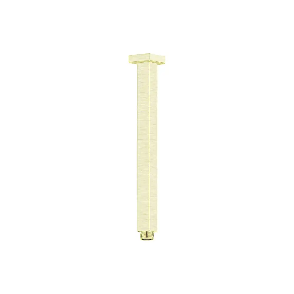 Nero Square Ceiling Arm 300mm Length Brushed Gold NR504300BG