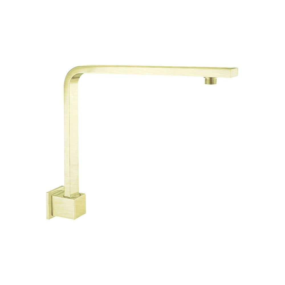 Nero Square Swivel Shower Arm Brushed Gold NR505BG