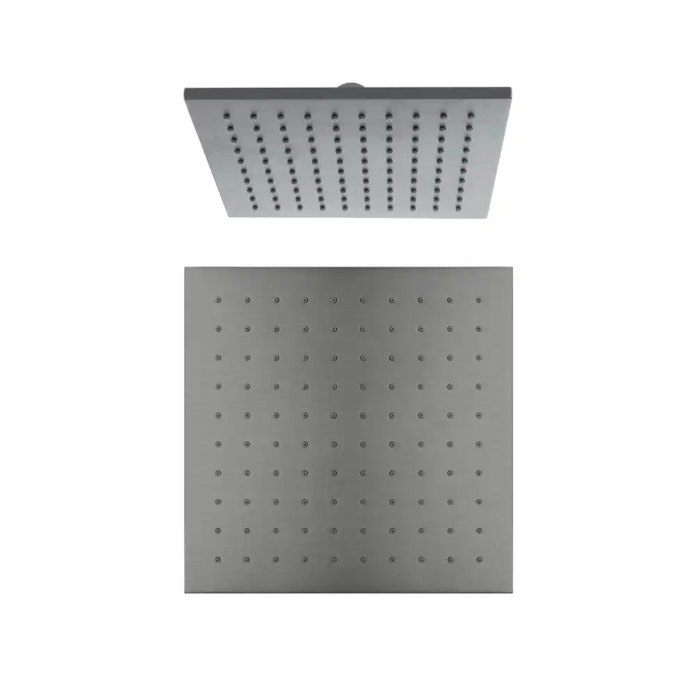 Nero 250mm Square Shower Head Gun Metal NRROB1003GM