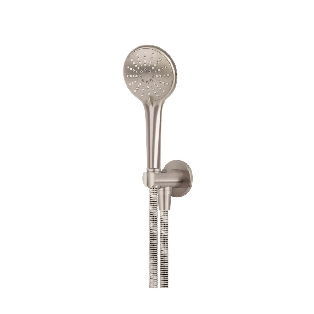 Meir Round Hand Shower on Fixed Bracket Champagne MZ08-CH