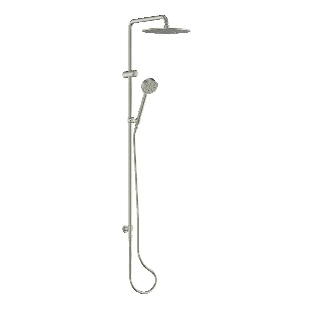 Greens Tesora Twin Rail Shower Brushed Nickel 213901